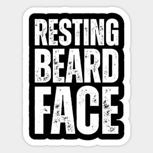 Resting Beard Face Funny Beard Parody Bearded T-Shirt Sticker